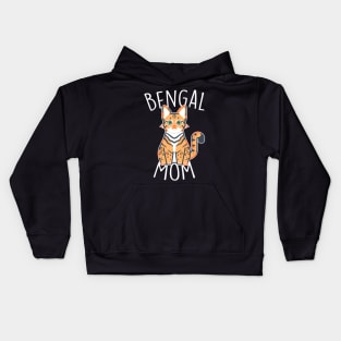 Bengal Cat Mom Kids Hoodie